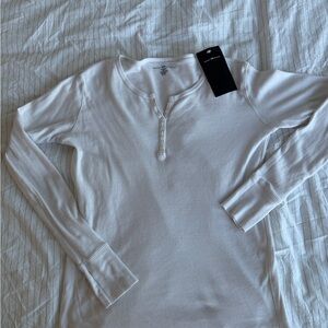 Brandy Melville Long Sleeve Henley Shirt